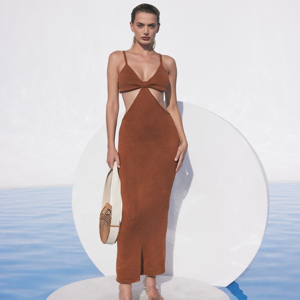 Cult Gaia Serita Dress in Brick - Size L (Originally $458)